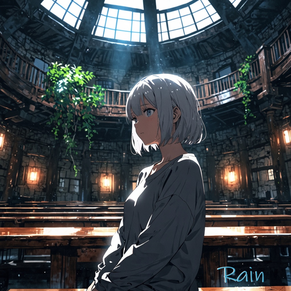 【イラスト集】【無料お試し版あり】 Rain Illustration Pack 「静かな時間に佇む少女」