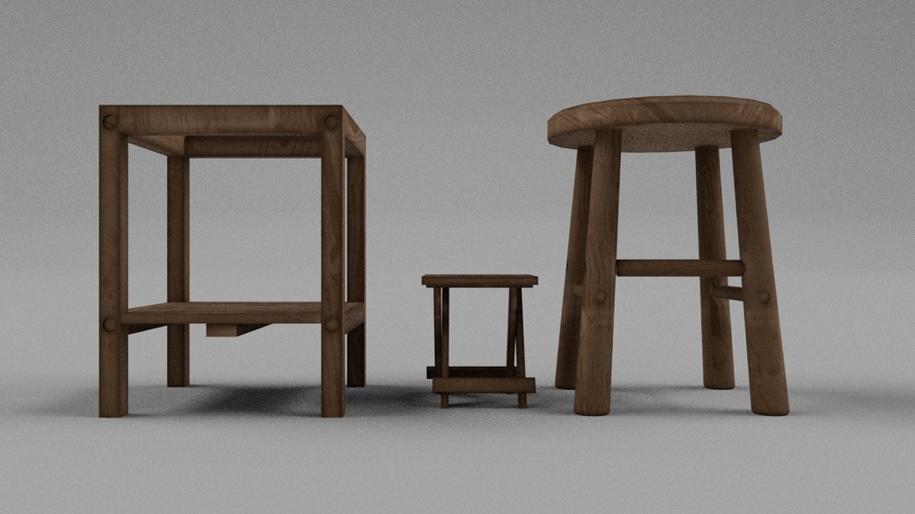 木製テーブルセット 01