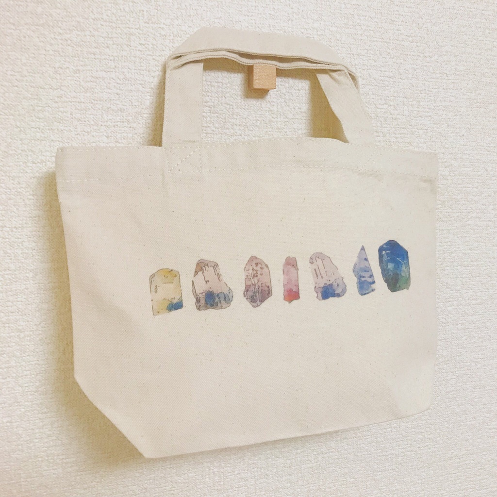鉱物トートバッグ タンザナイト