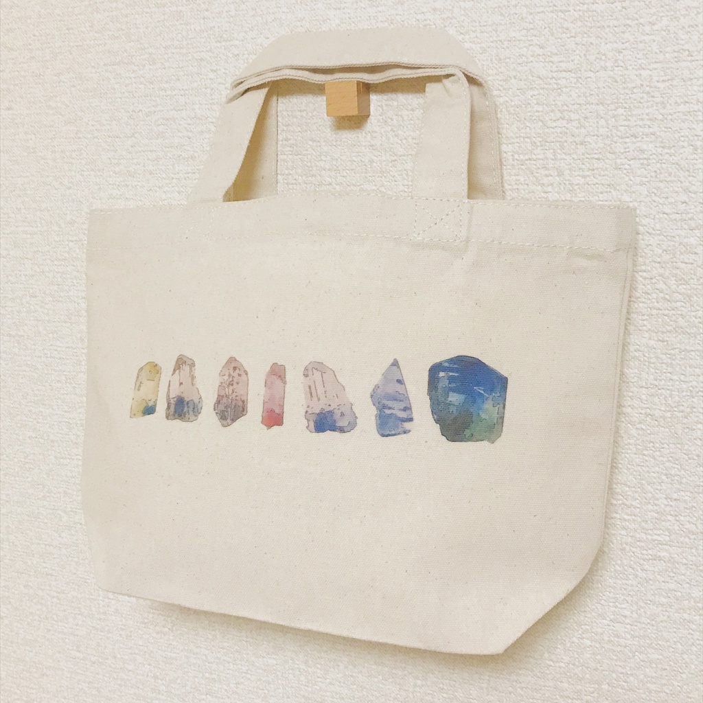鉱物トートバッグ タンザナイト