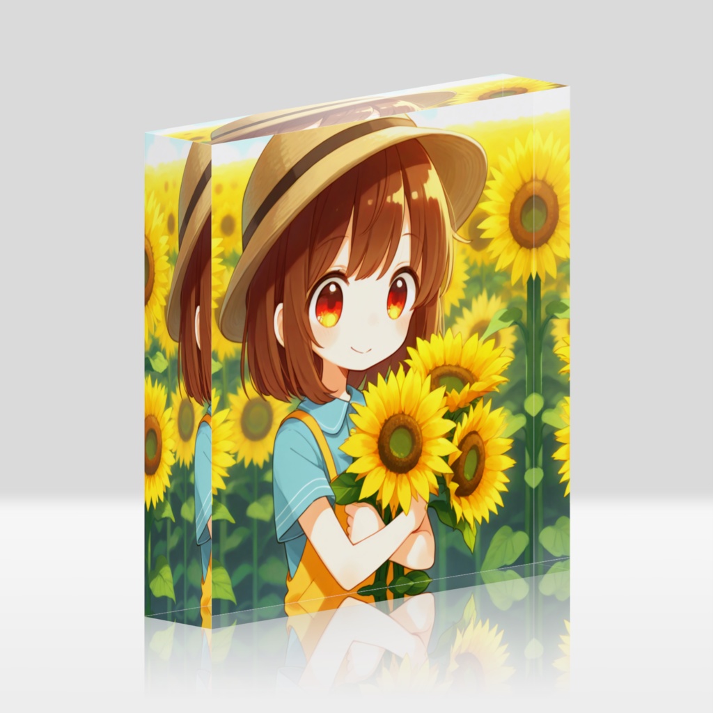 ひまわり畑にて