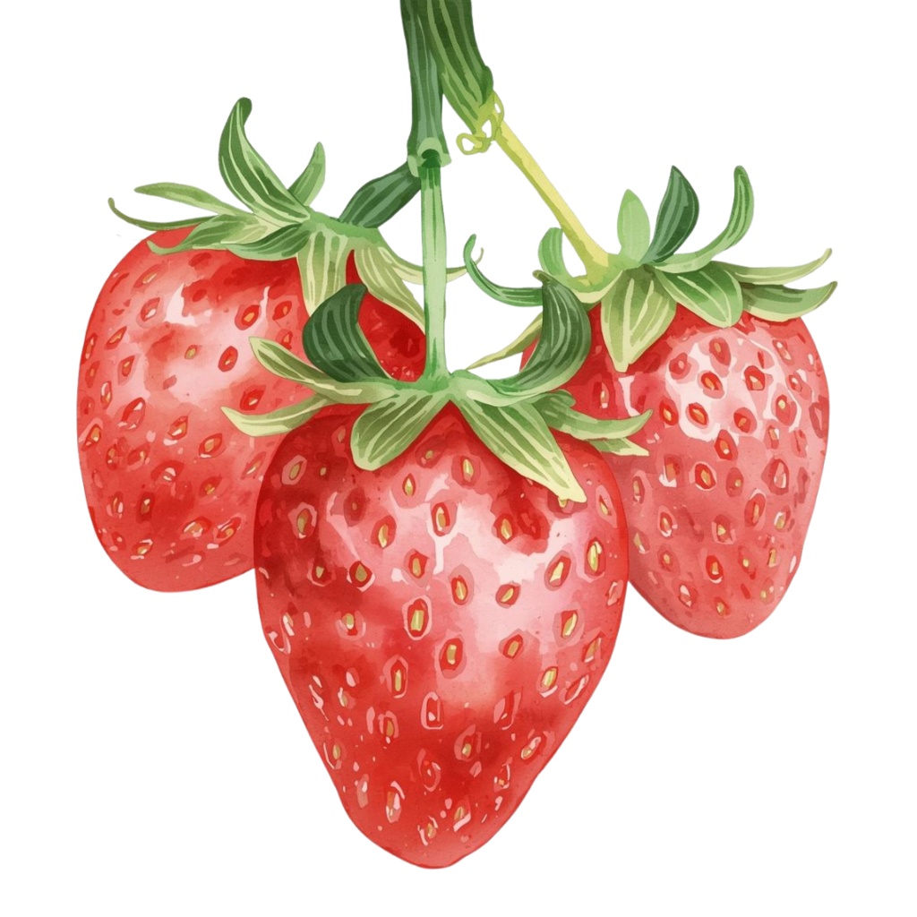 やさしい水彩タッチのスイーツ&フルーツ素材集(背景透過済み)