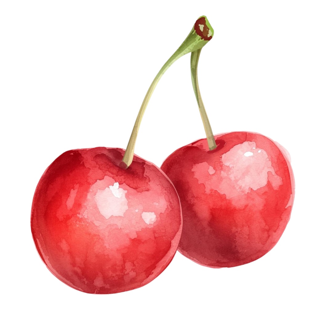 やさしい水彩タッチのスイーツ&フルーツ素材集(背景透過済み)