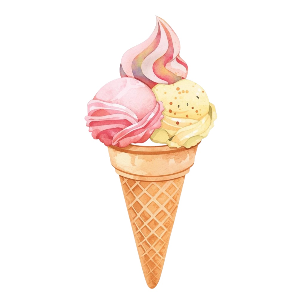 やさしい水彩タッチのスイーツ&フルーツ素材集(背景透過済み)