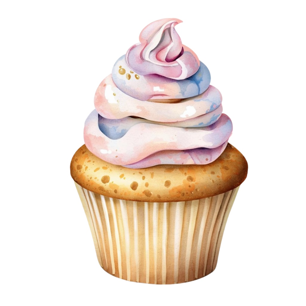 やさしい水彩タッチのスイーツ&フルーツ素材集(背景透過済み)