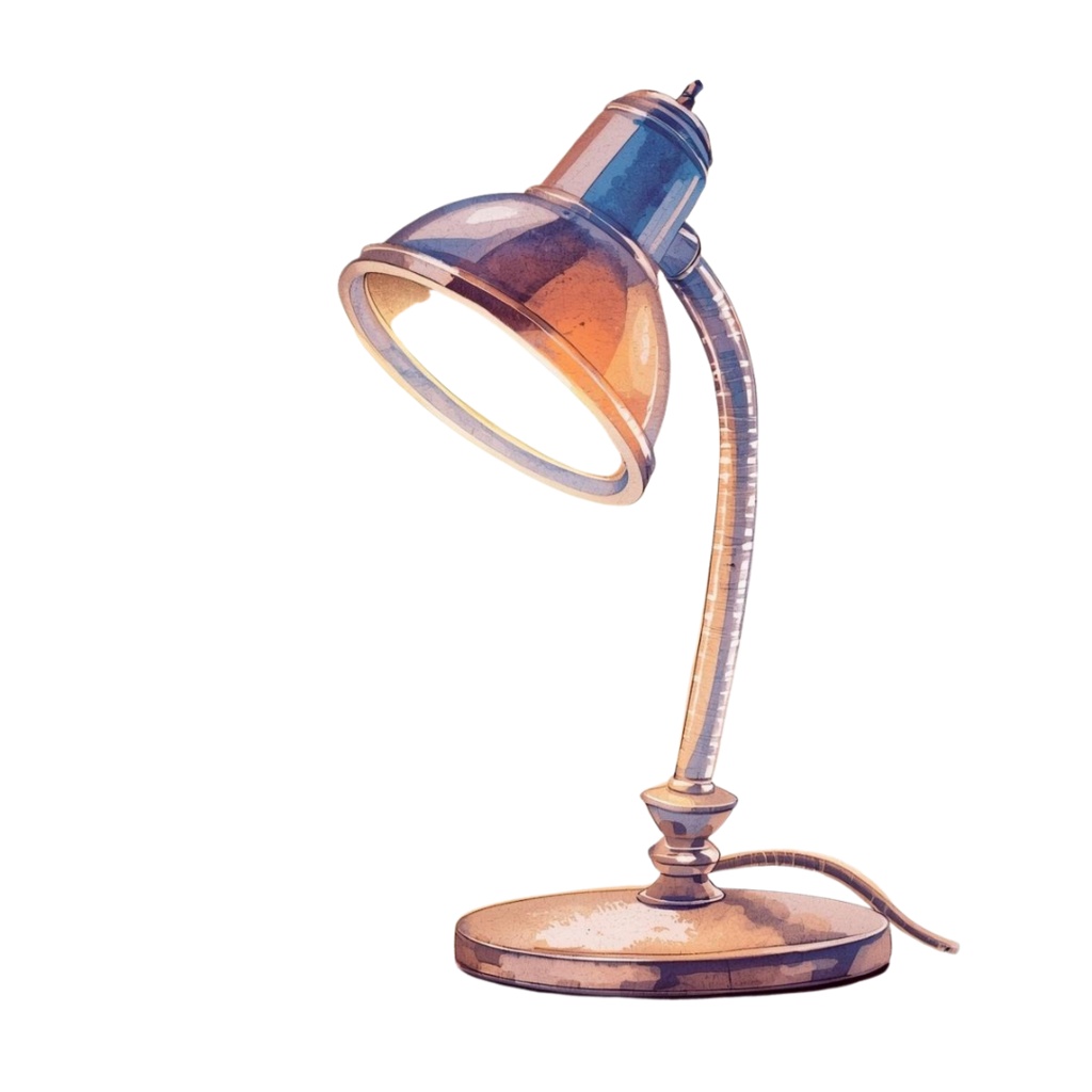 本棚など読書の秋にぴったりなインテリア雑貨クリップアート素材セット