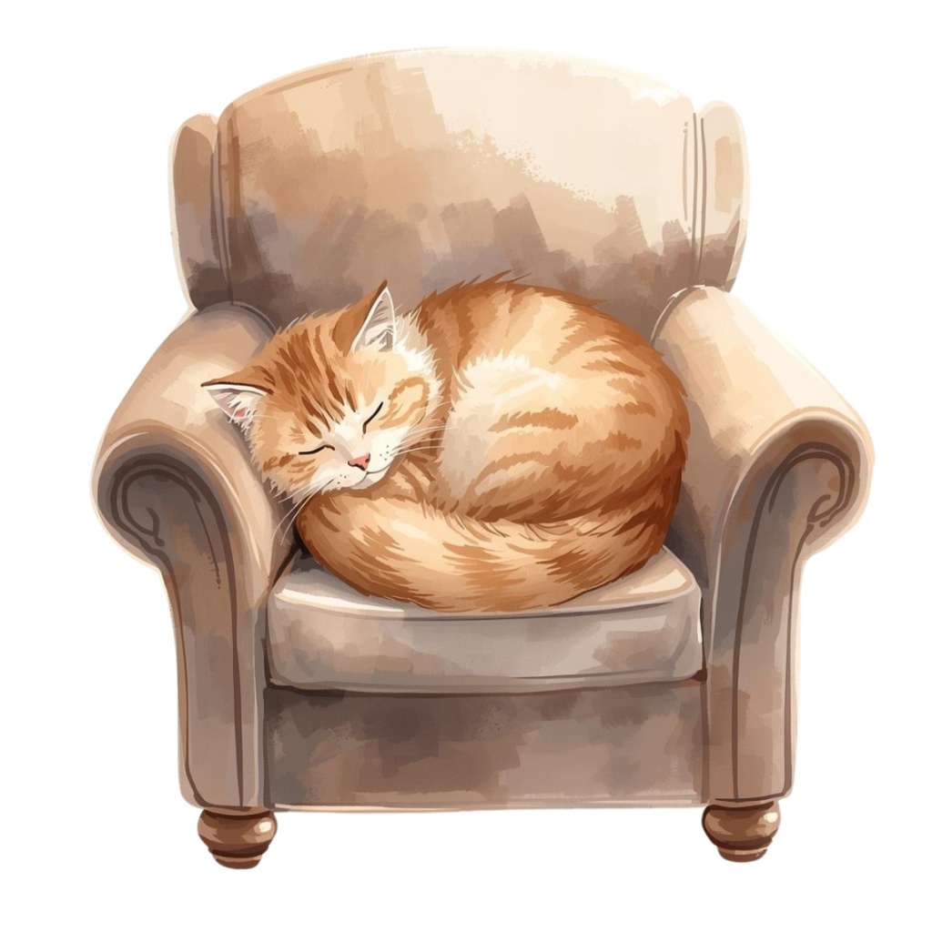 本棚など読書の秋にぴったりなインテリア雑貨クリップアート素材セット