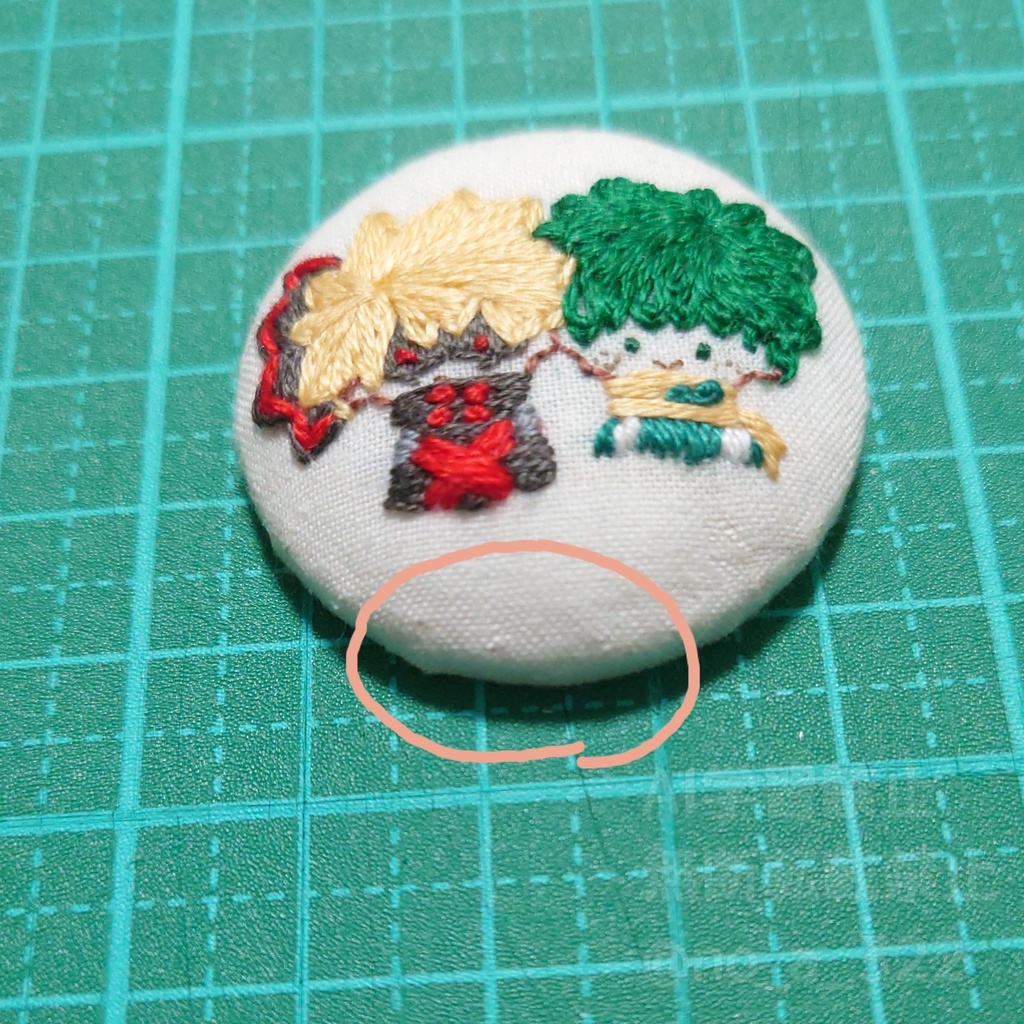 くるみボタンのマグネット③ 訳あり