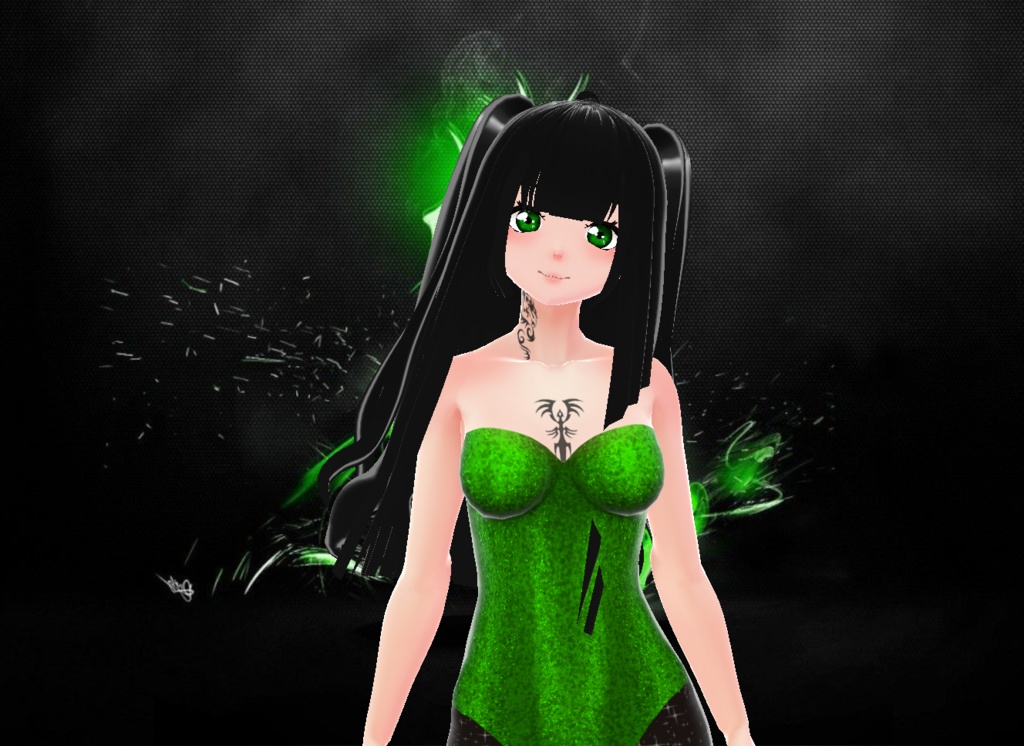 Green eyes texture vroid