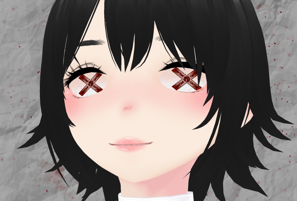 CAUTION Cross eye texture (greyscale)