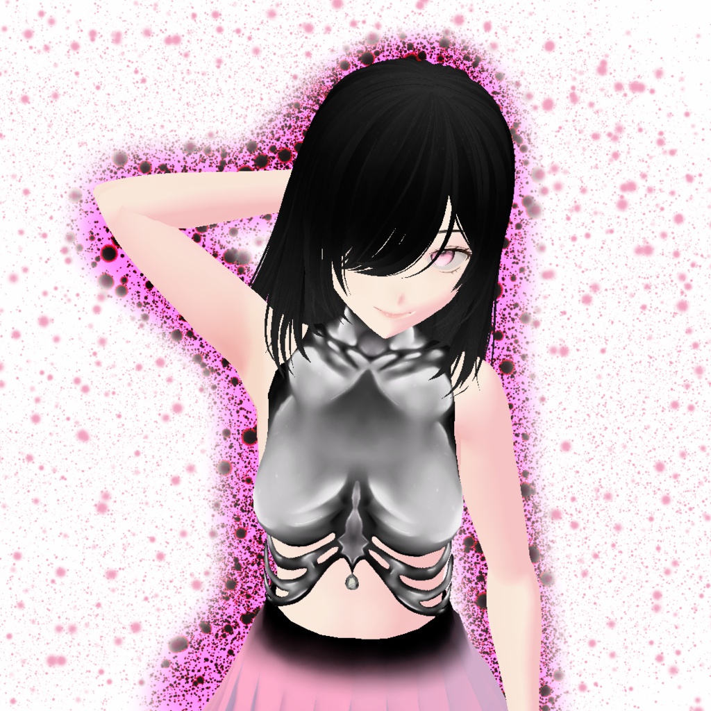 "Plastic" Skeleton Top Vroid (Greyscale)