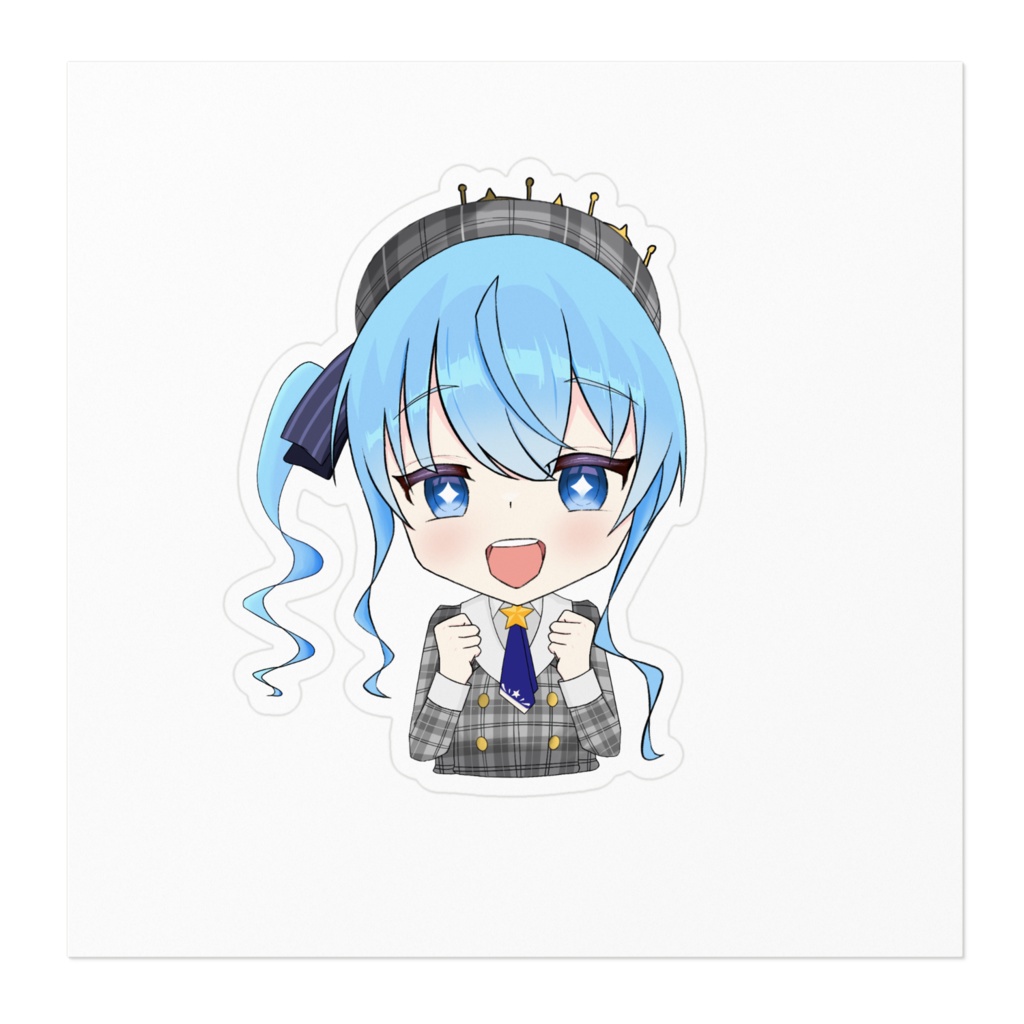 【非公式】星街すいせい 自作イラストステッカー