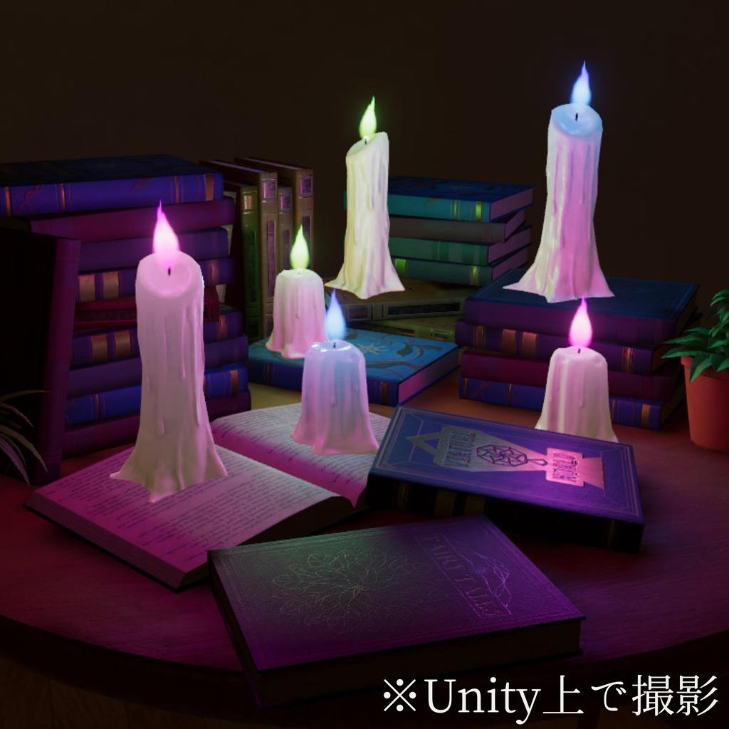 魔女の蝋燭 2種 x 4色セット