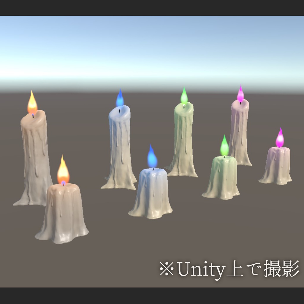 魔女の蝋燭 2種 x 4色セット