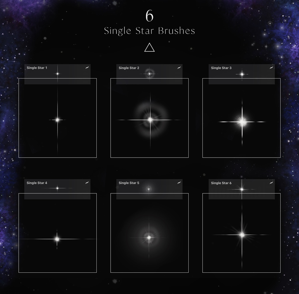 【Procreate】宇宙と星雲のブラシ 62種