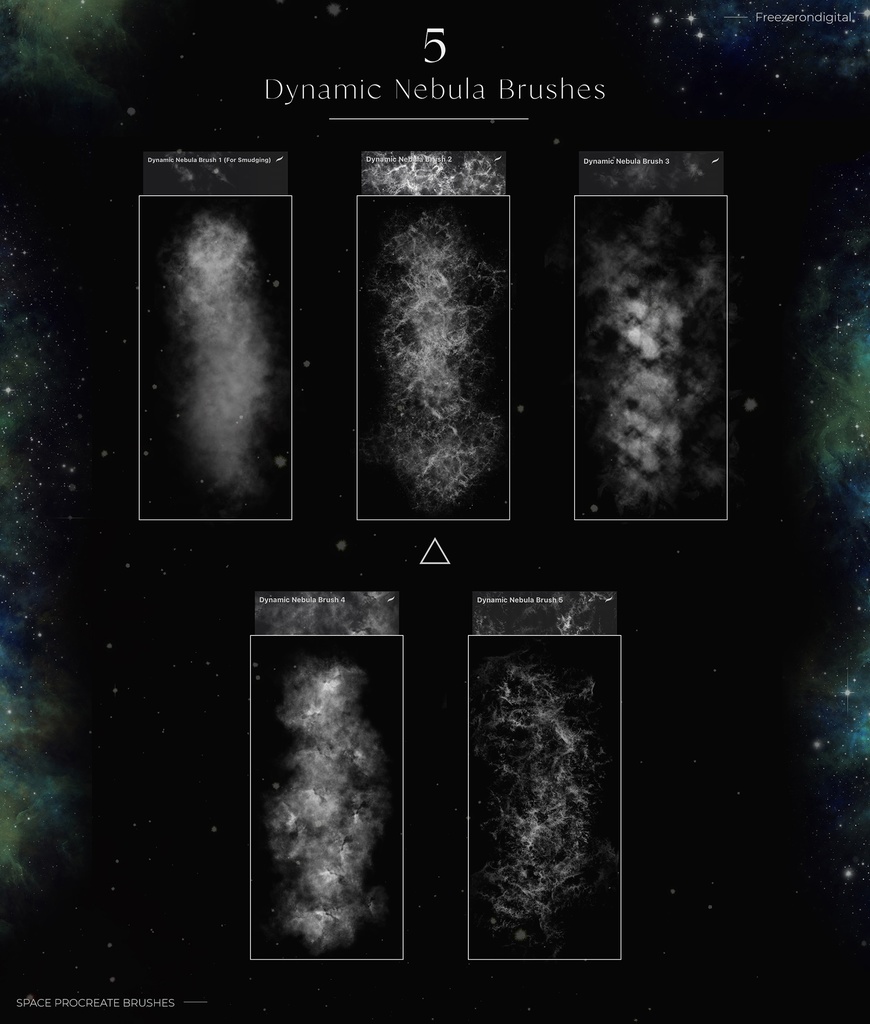 【Procreate】宇宙と星雲のブラシ 62種