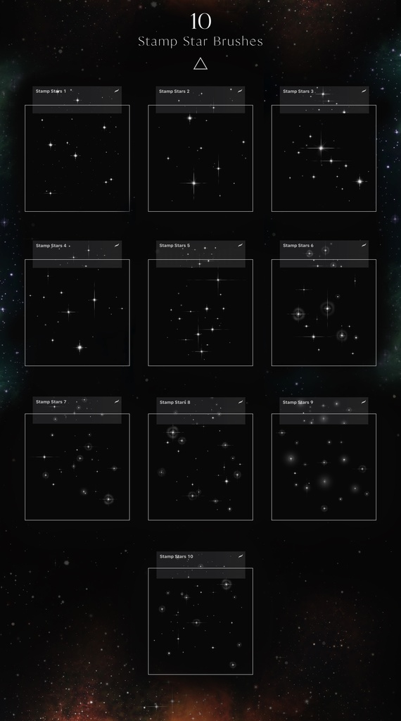 【Procreate】宇宙と星雲のブラシ 62種