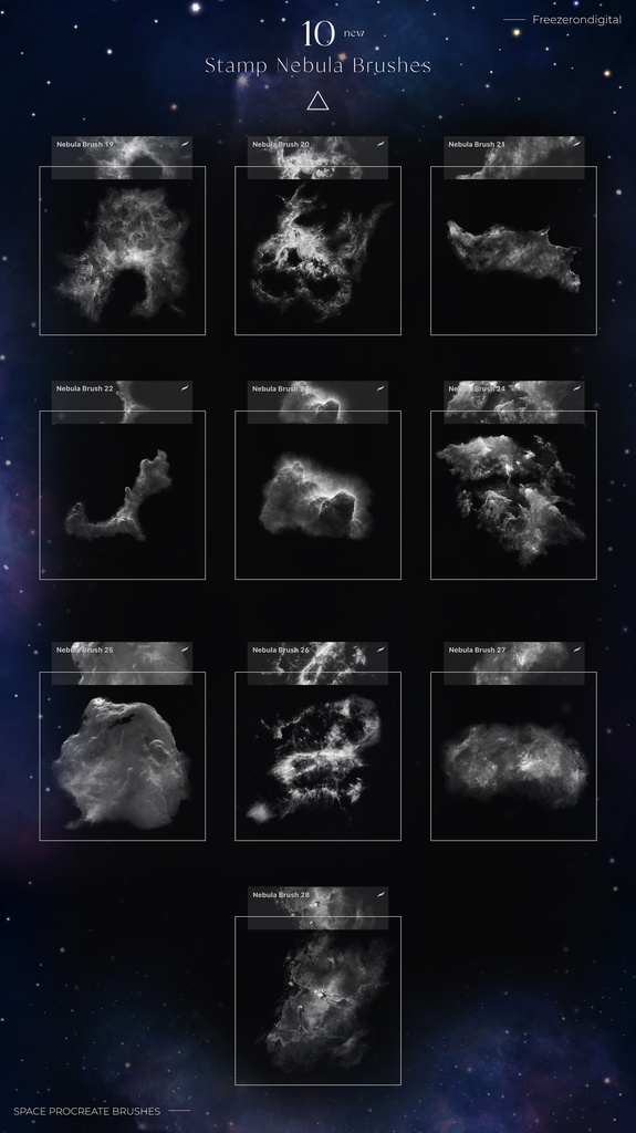 【Procreate】宇宙と星雲のブラシ 62種