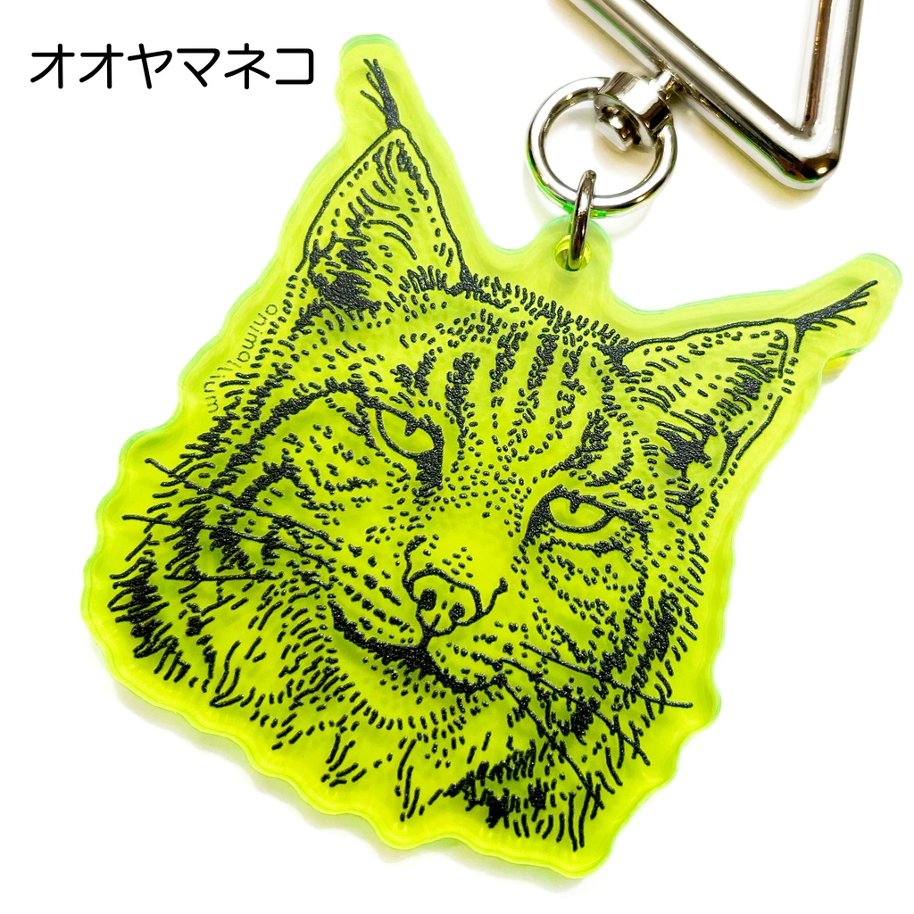 大型ネコ科のアクリルキーホルダー