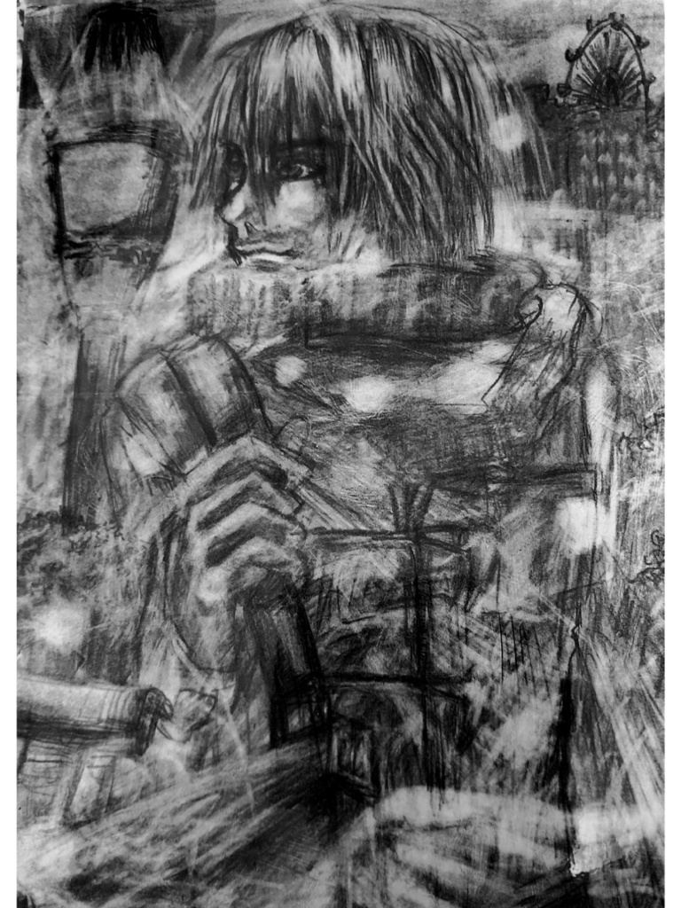 『冬にたたずむ男の人』