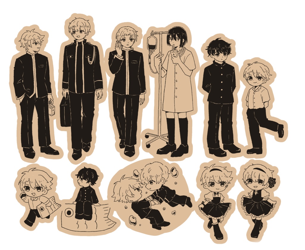 北のシールセット