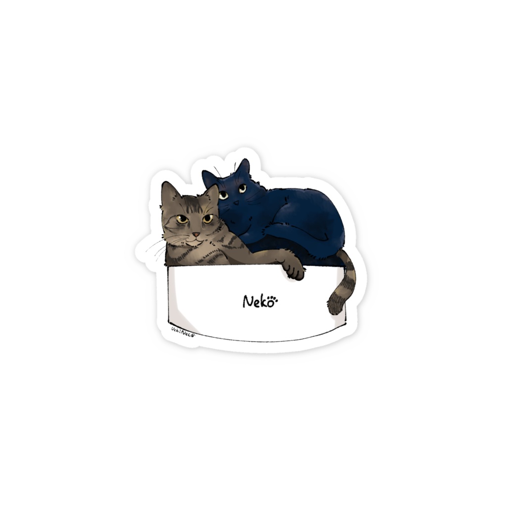 ねこonねこ ステッカー