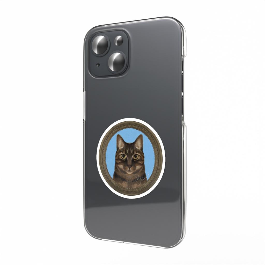 うちのねこ 肖像画ステッカー(キジ)