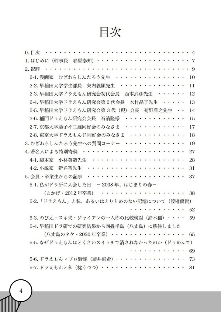 早稲田大学ドラえもん研究会20周年記念会誌