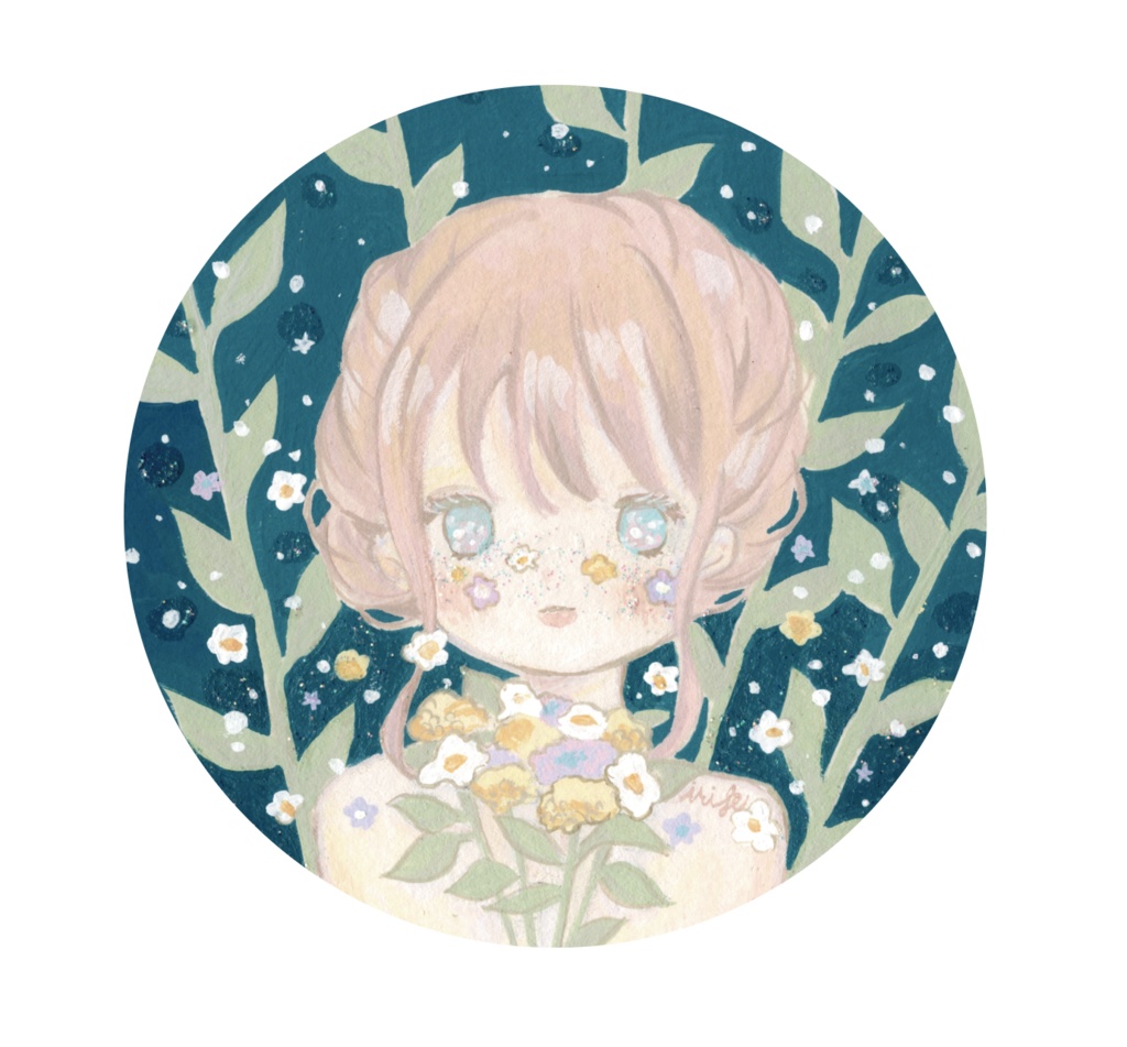 【原画】flowers picked at night