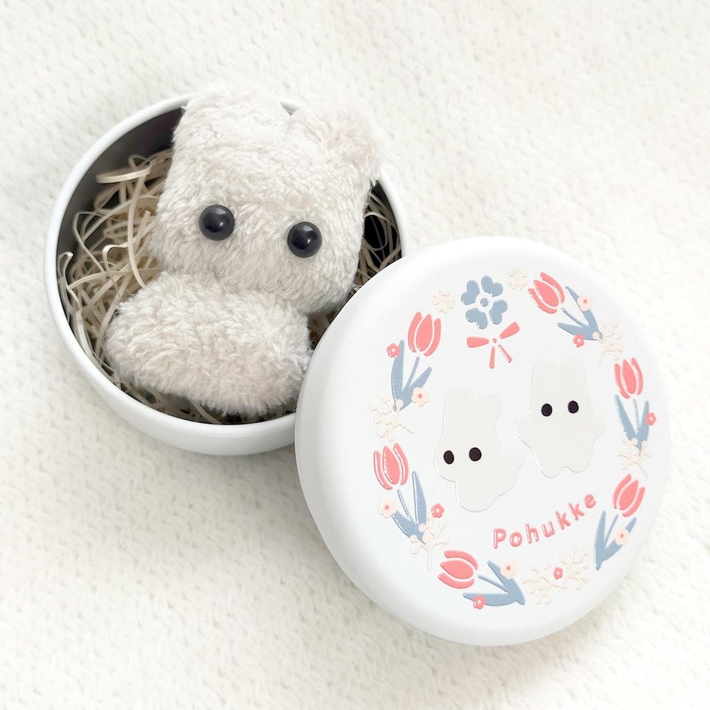 春のぽふっけ缶【うさぽふset・ほわいと】