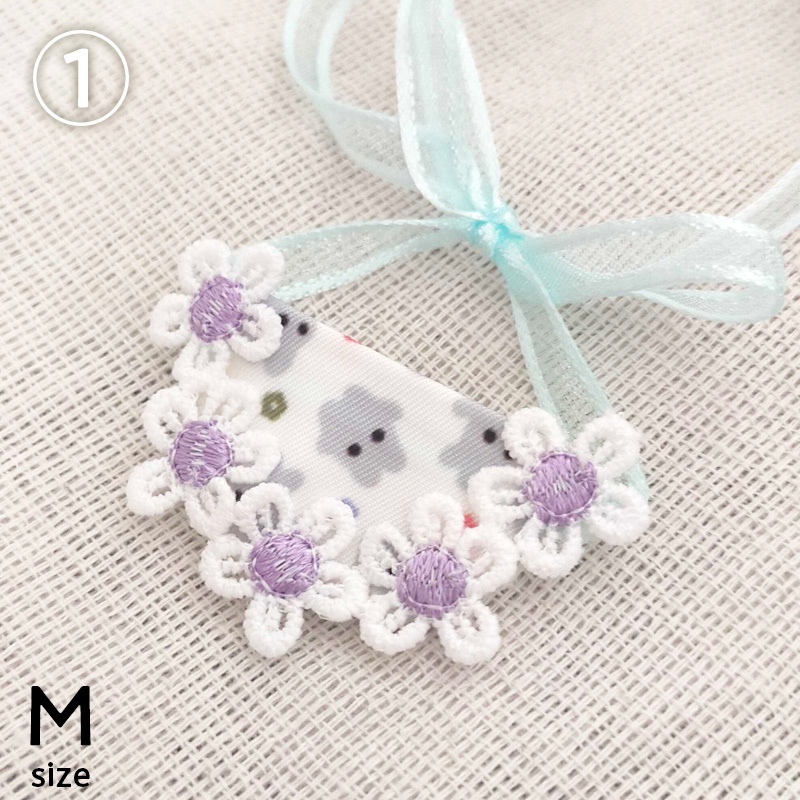 ぽふっけ柄おめかしスタイ