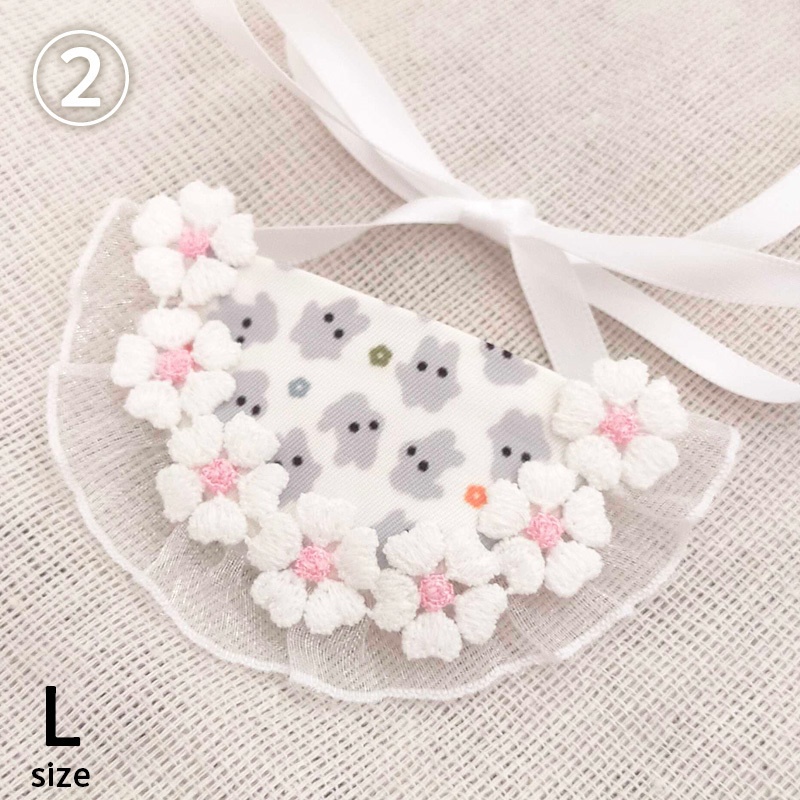 ぽふっけ柄おめかしスタイ