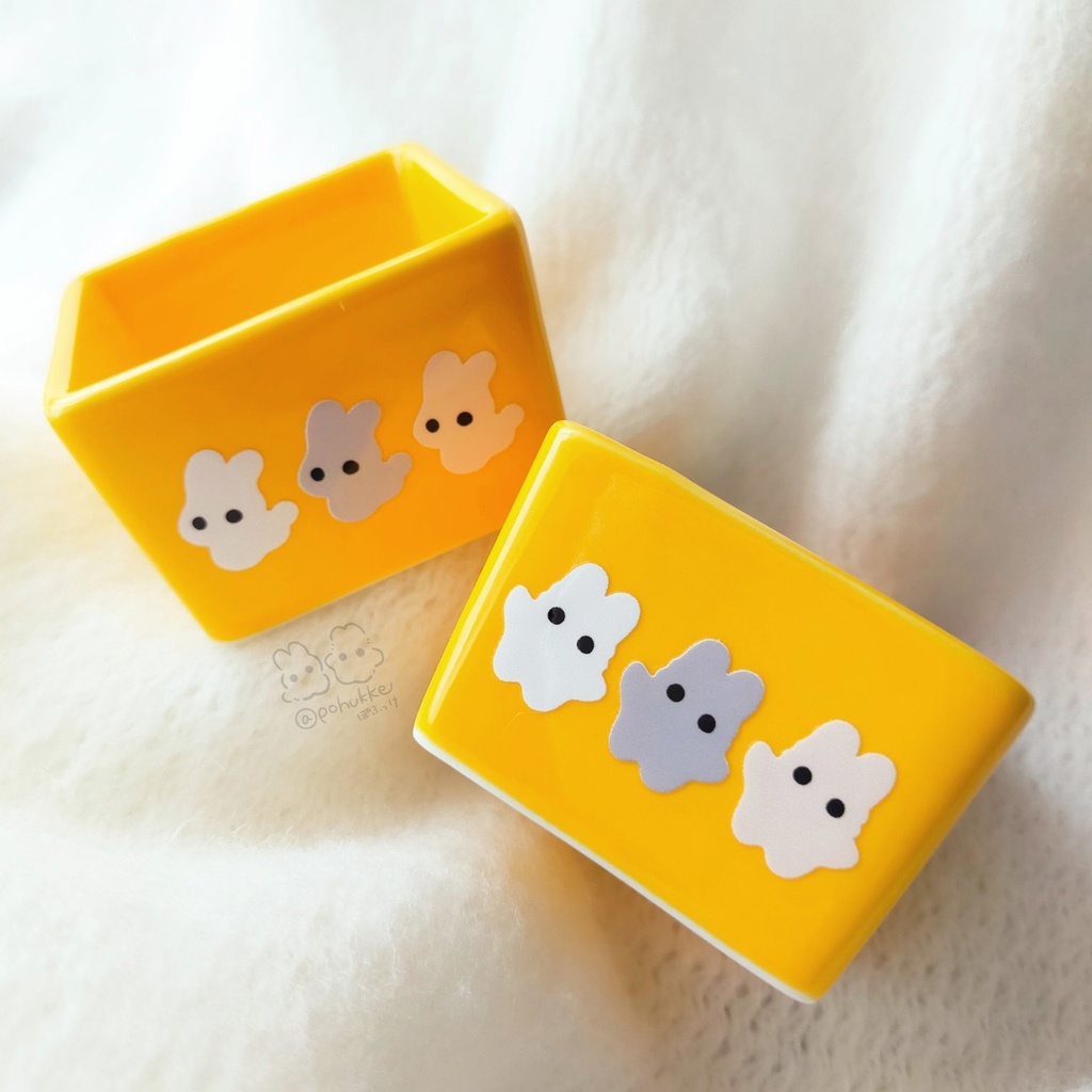 ぽふっけまめ小皿（クリアマットシール2枚入り）