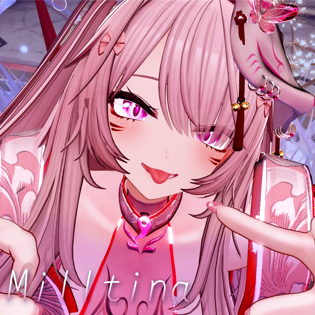 【リナシータ対応】あやかしおきつねアイテクスチャ【16アバター対応】