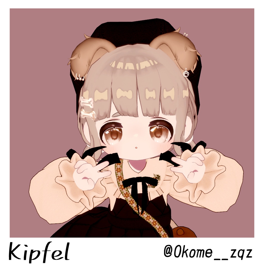 【19アバター対応】動く『犬系彼女』アイテクスチャ【25color】