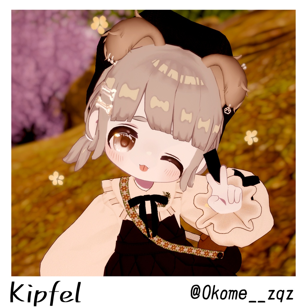 【19アバター対応】動く『犬系彼女』アイテクスチャ【25color】