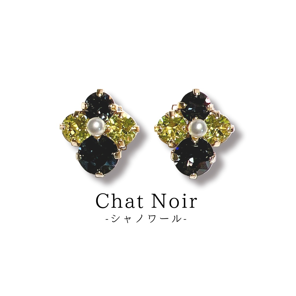 シャノワール ミラキュラスキャラクターモチーフピアス イヤリング イラストフォト付き Zanzara Booth