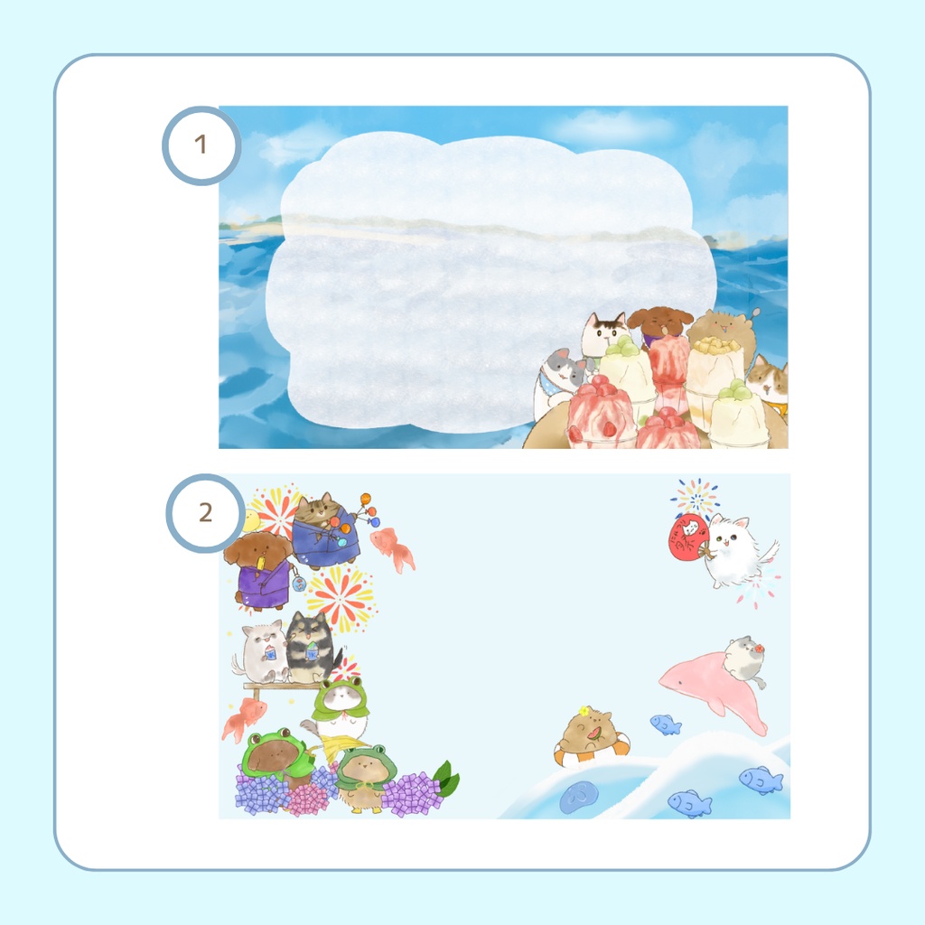 【メッセージカード】もふもふフレンズ