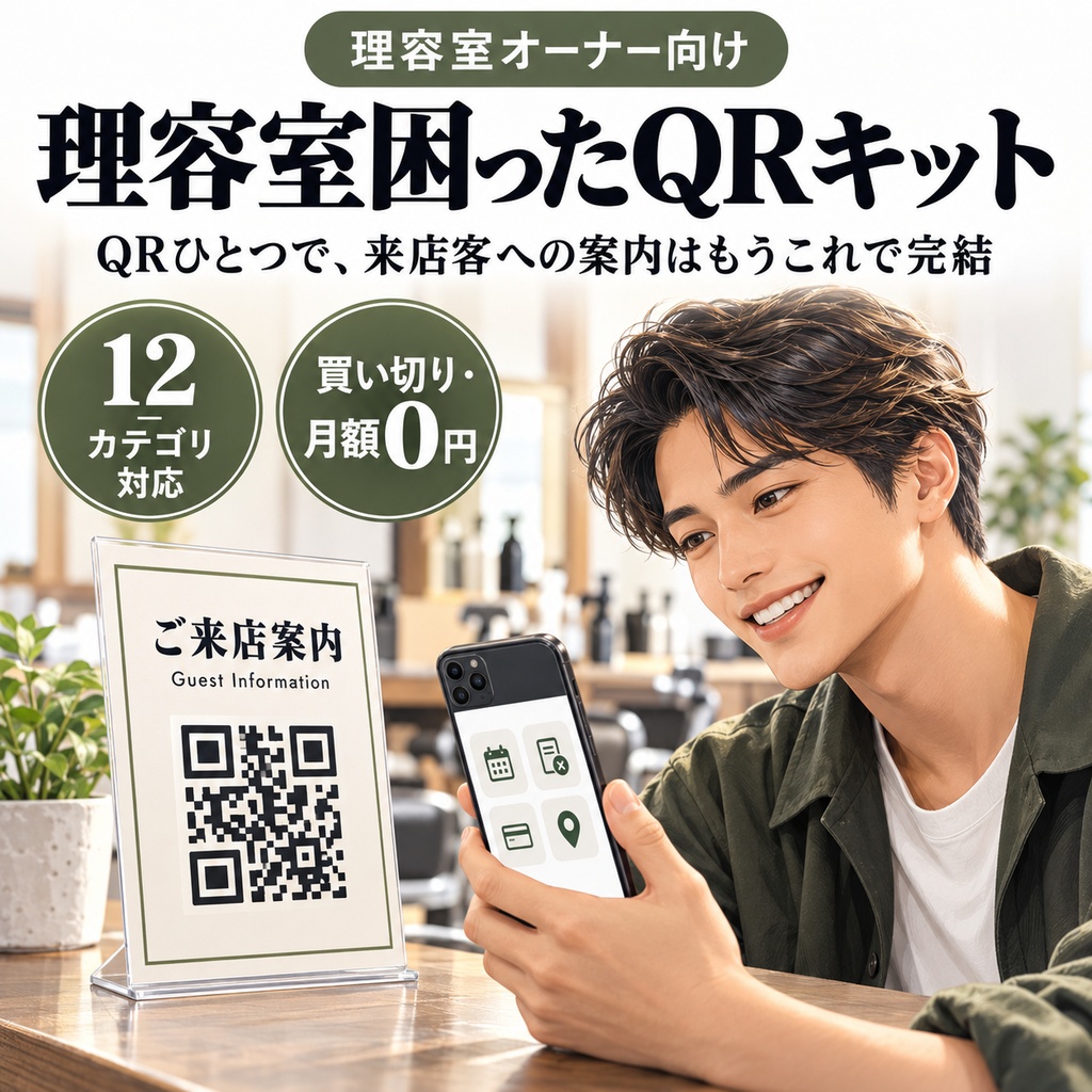 理容室困ったQRキット