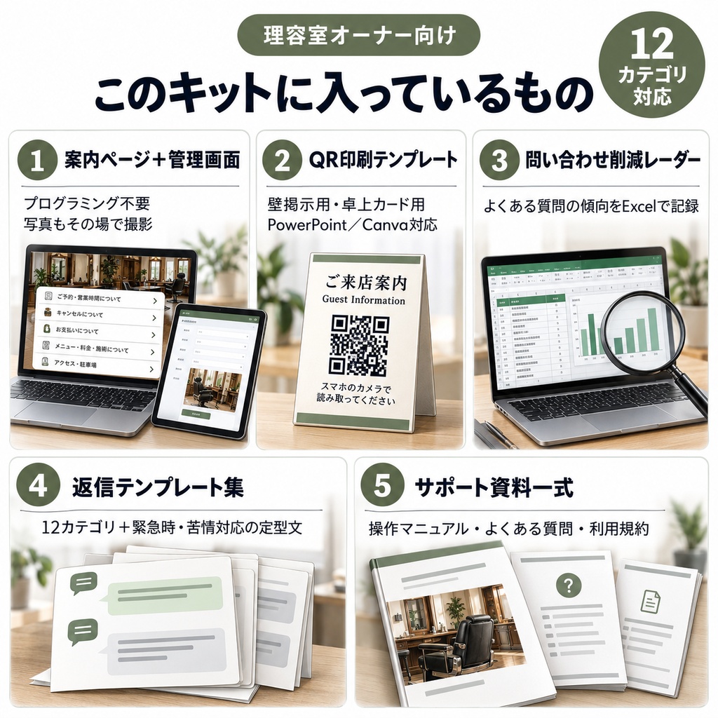 理容室困ったQRキット