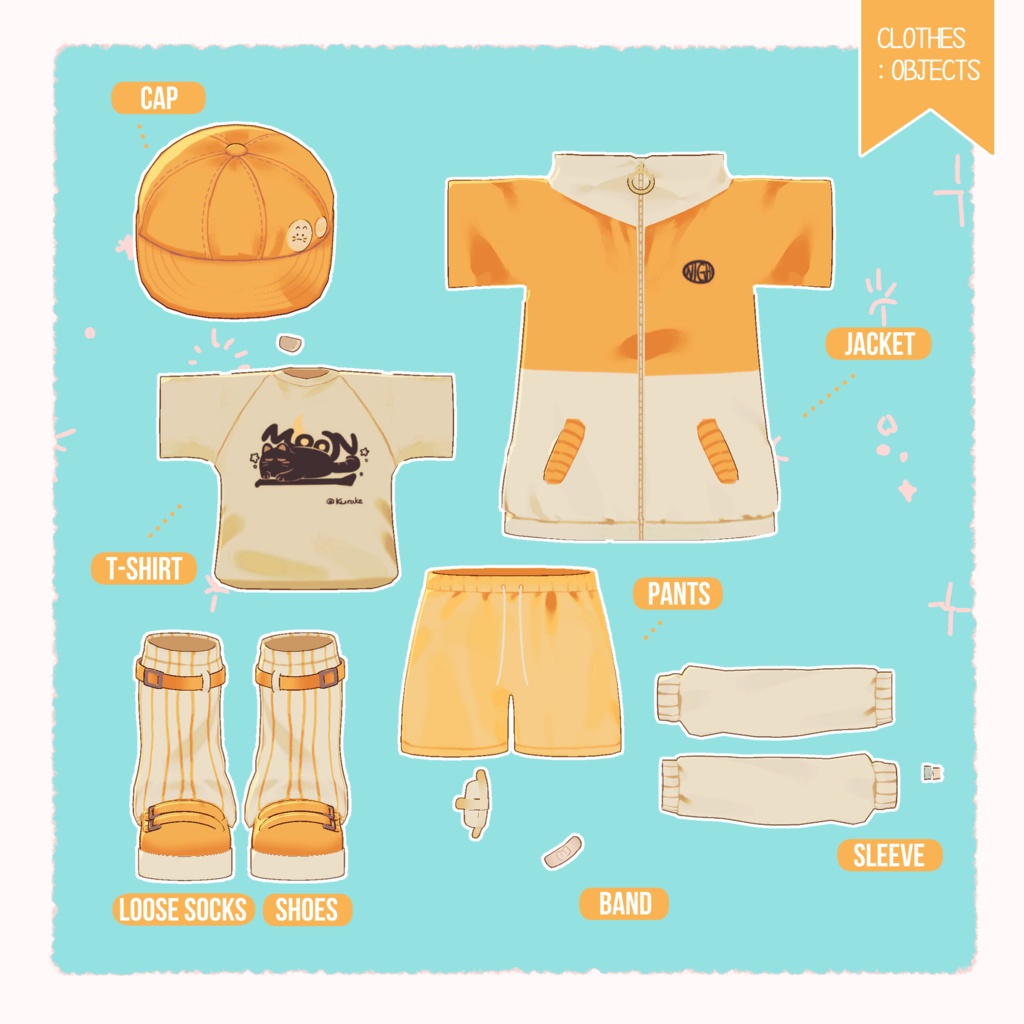 【🎉セール ~1/23】 【キプフェル&まめひなた】 Daily Jersey 14 color 【Outfit + Hair】