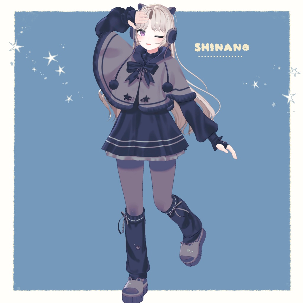 🎉セール【3アバター】Snowy Cape Outfit【13 color】