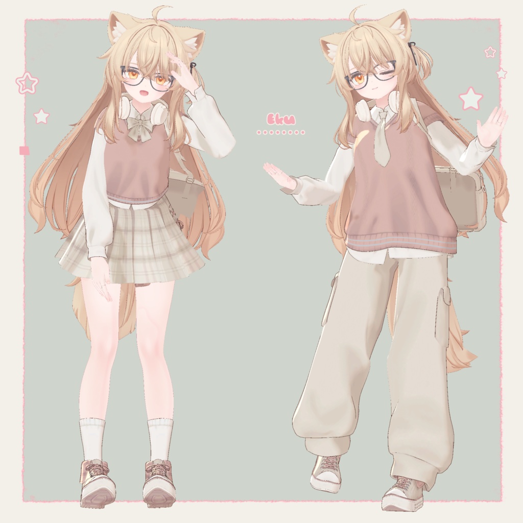 【12アバター】 Campus Archive Outfit 【11 color】