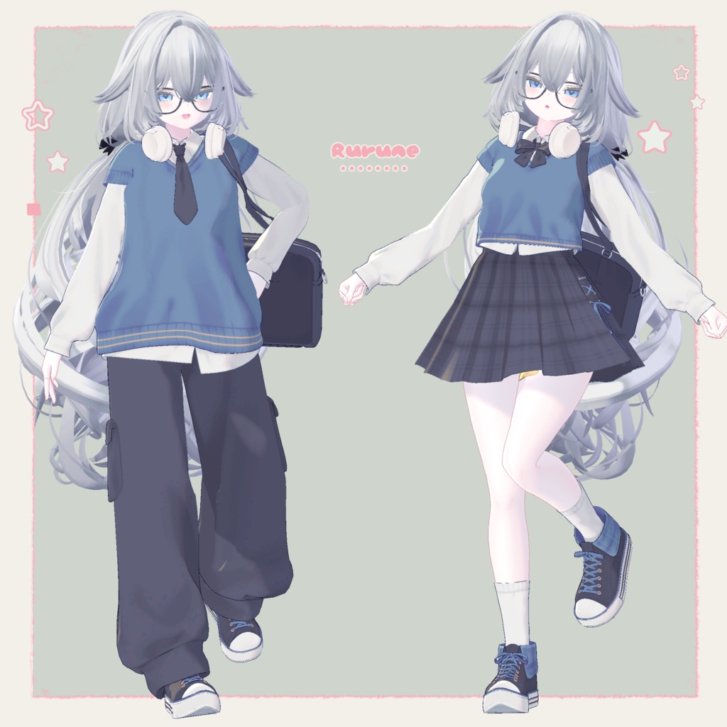 【12アバター】 Campus Archive Outfit 【11 color】