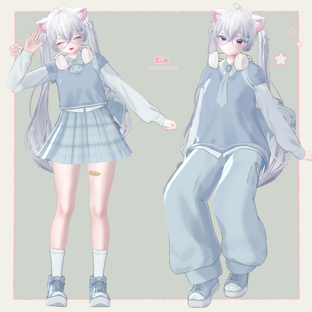 【12アバター】 Campus Archive Outfit 【11 color】