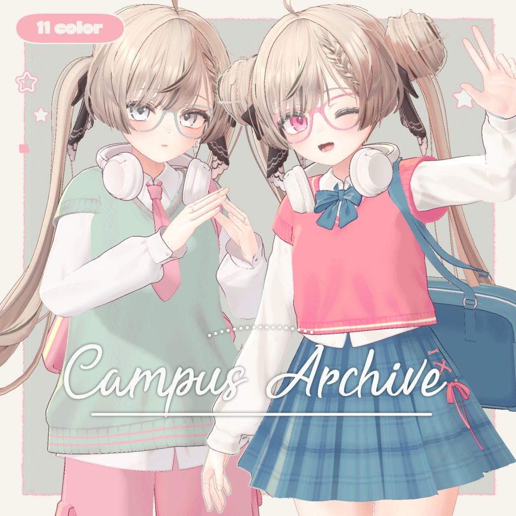 🎉セール ~4/10【5アバター】 Campus Archive Outfit 【11 color】
