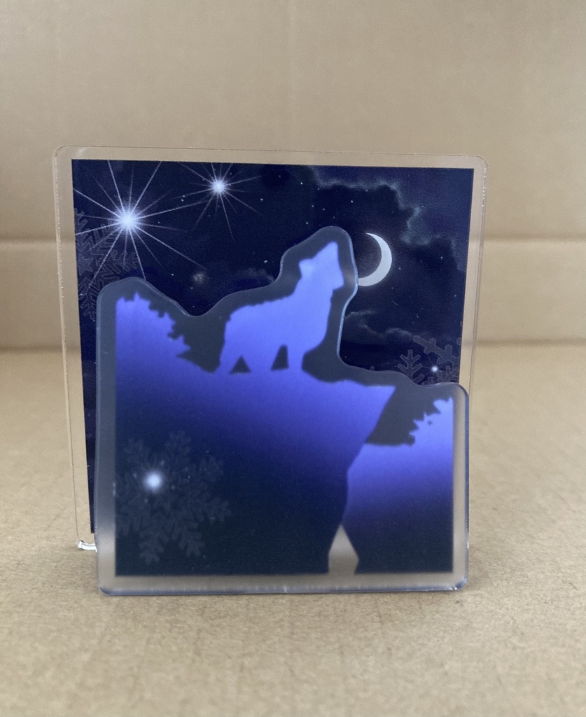 アクリルメモスタンド　星と狼