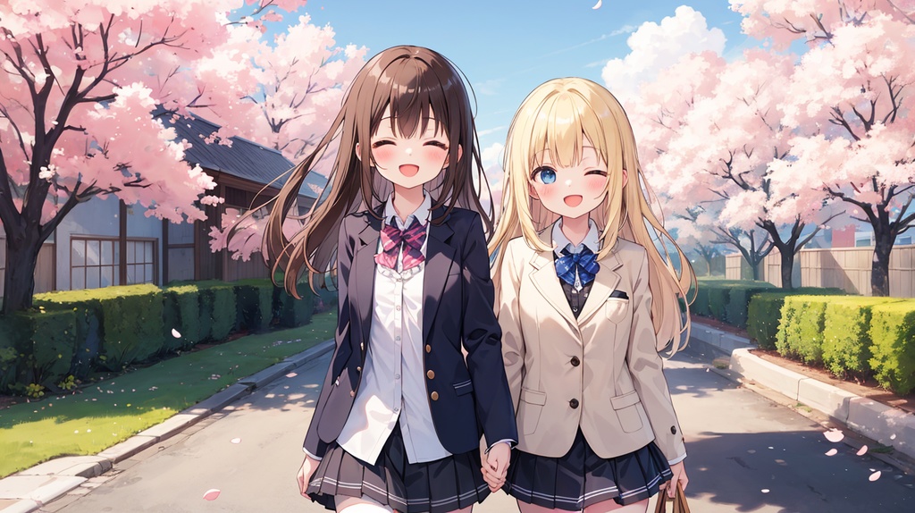 満開の桜と新しい一歩