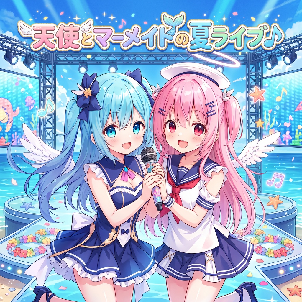 【フリーBGM】天使とマーメイドの夏ライブ♪