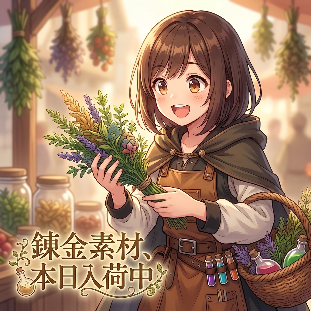 【フリーBGM】錬金素材、本日入荷中